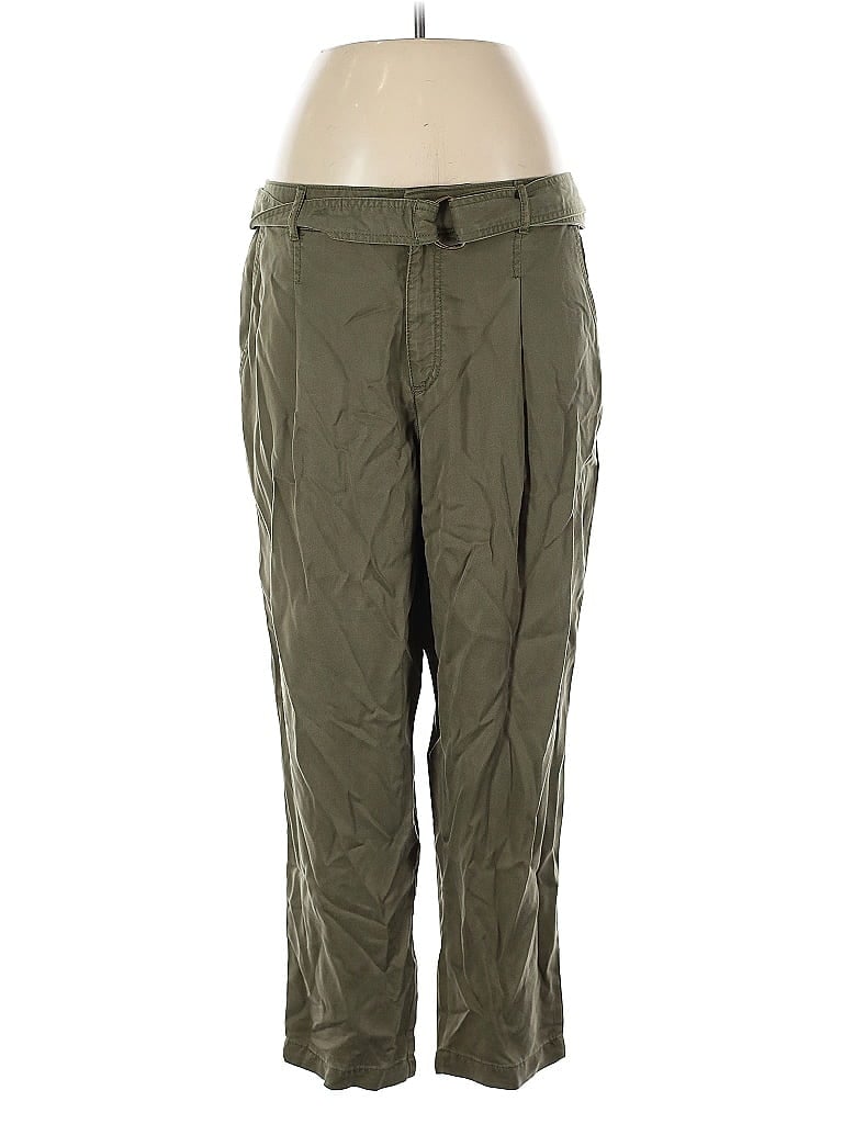 Pre-owned Ann Taylor Loft Cargo Pants In Green