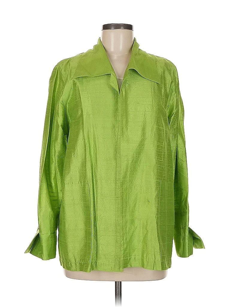 Pre-owned Caroline Rose Raincoat In Green