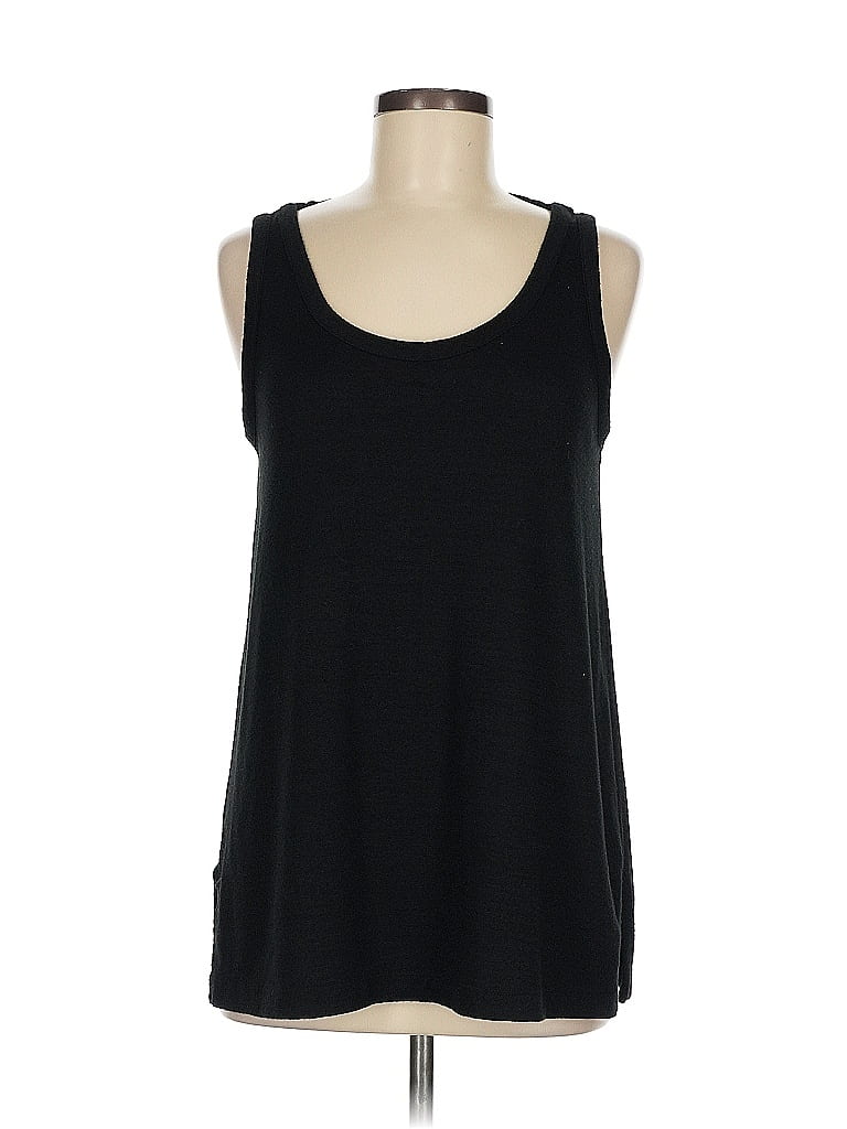 Pre-owned Ann Taylor Loft Tank Top Black Halter Neckline Tops