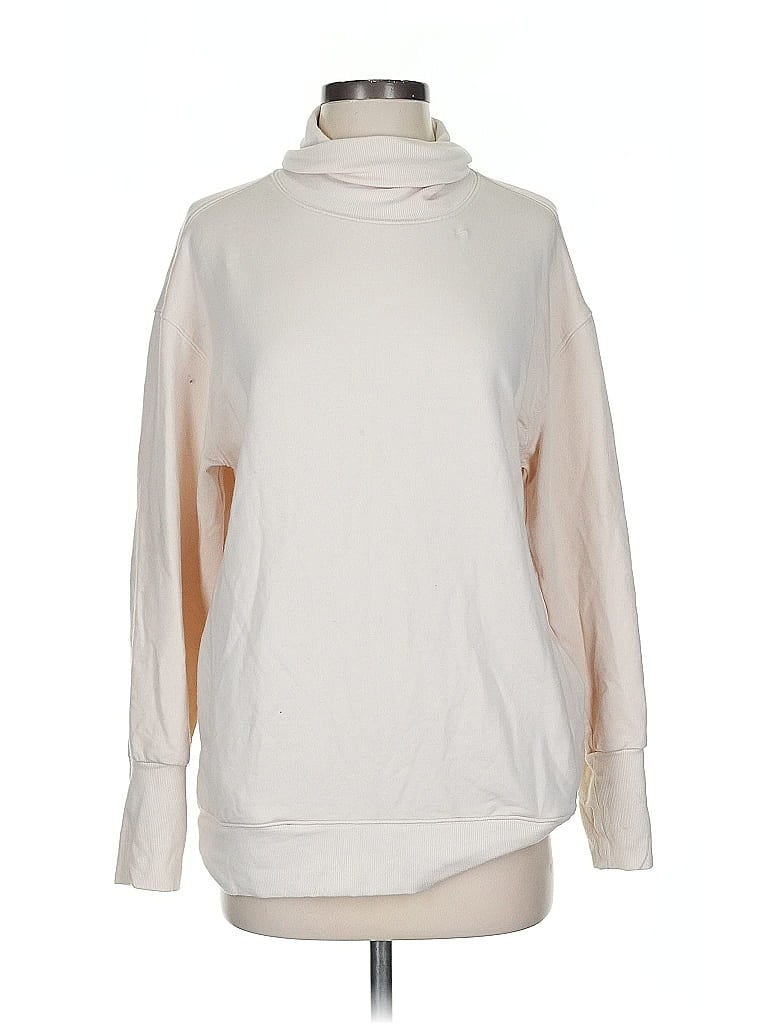 Pre-owned Athleta Sweatshirt In White