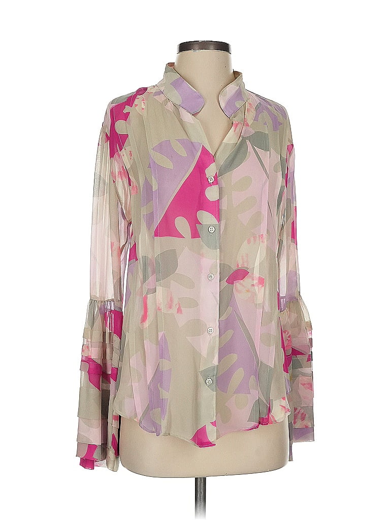 Pre-owned Assorted Brands Long Sleeve Blouse In White