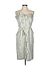 David Meister Metallic Silver Cocktail Dress Size 10 - photo 1