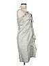David Meister Metallic Silver Cocktail Dress Size 10 - photo 4
