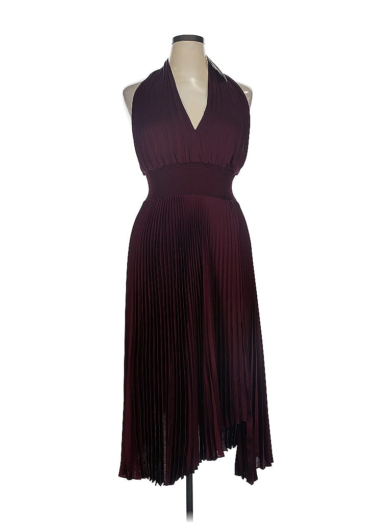A.L.C. 100% Polyester Burgundy Cocktail Dress Size 14 - photo 1