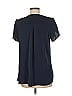 AALLYN Black Blue Short Sleeve Blouse Size M - photo 2