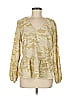 Nine West Gold Long Sleeve Blouse Size M - photo 1