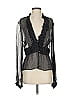 Alvin Valley 100% Silk Black Long Sleeve Silk Top Size 36 waist - photo 1