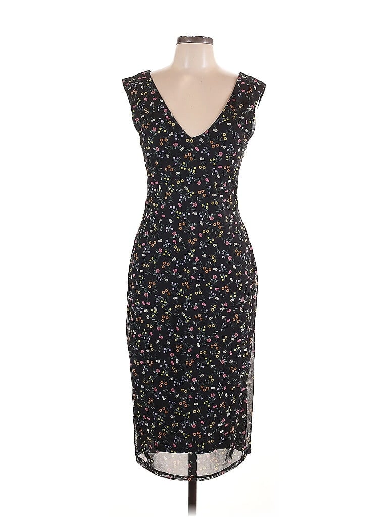 AFRM Print Black Cocktail Dress Size L - photo 1