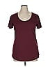 Marika Burgundy Short Sleeve T-Shirt Size XL - photo 1