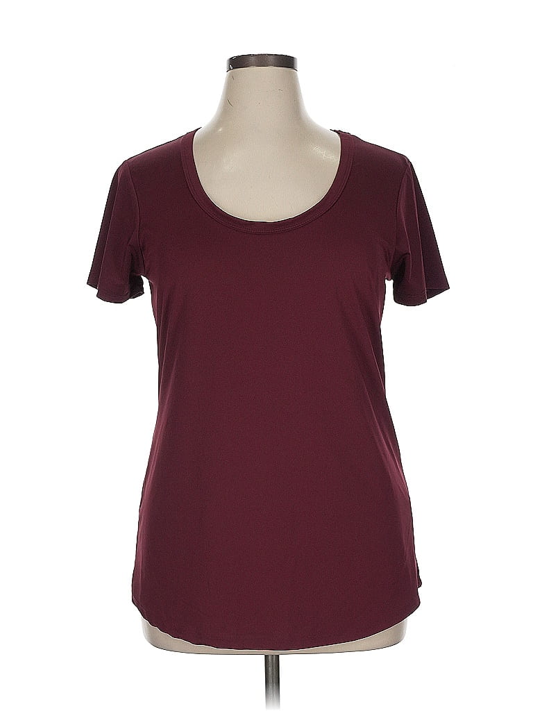Marika Burgundy Short Sleeve T-Shirt Size XL - photo 1