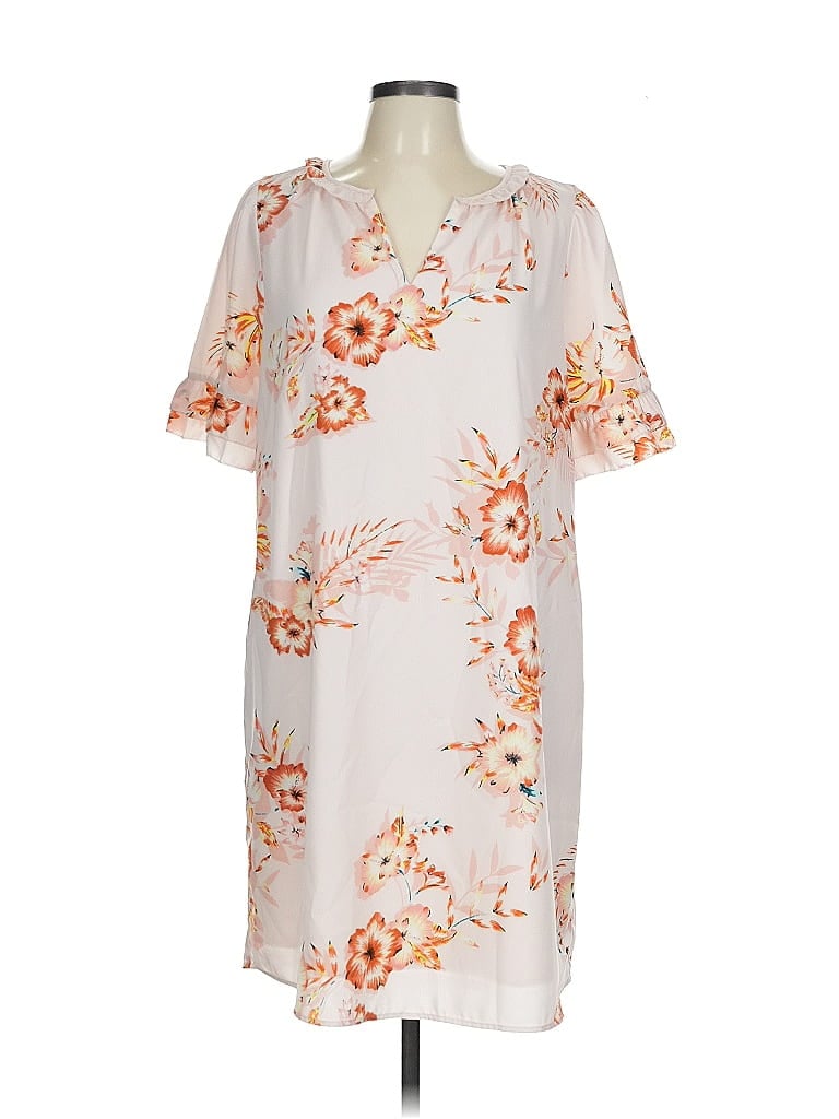 Pre-owned Kaari Blue Casual Dress In Brown