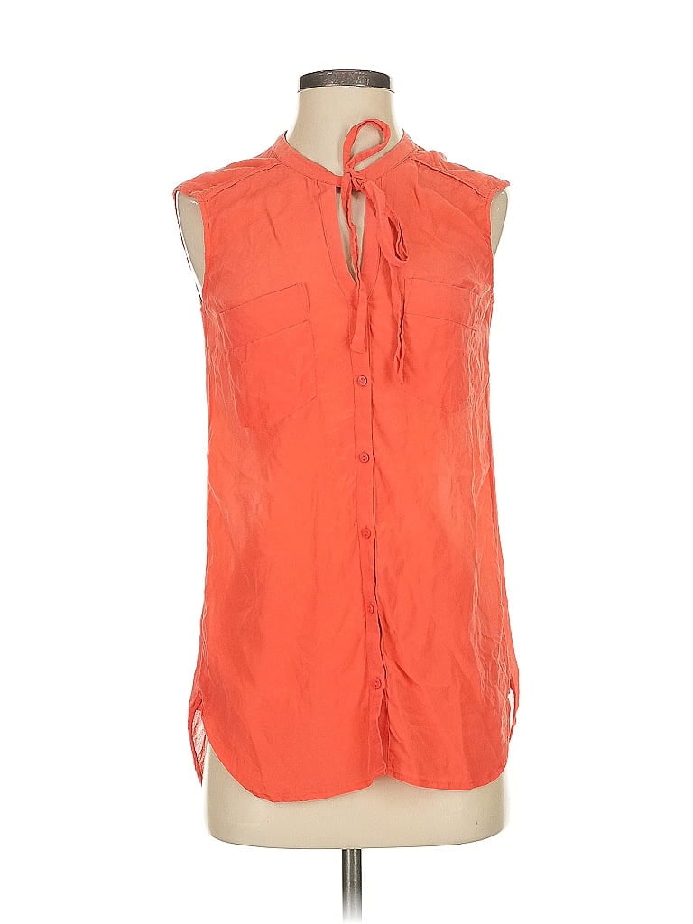 Pre-owned French Connection Sleeveless Blouse In Orange