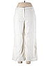 Express Stripes Ivory Linen Pants Size 12 - photo 1