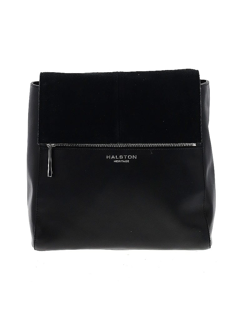 Halston Heritage 100% Leather Black Leather Backpack One size - 68% off ...