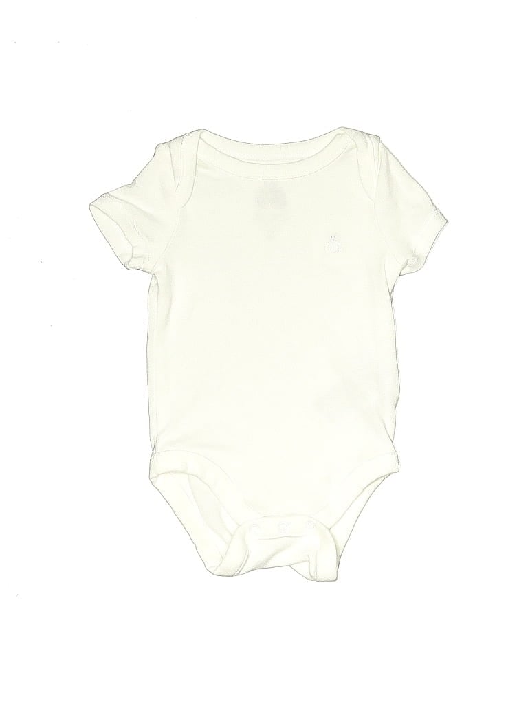 Click to view more detailed imagery on our partner's website Pre-owned Baby Gap Babies' Short Sleeve Onesie In White