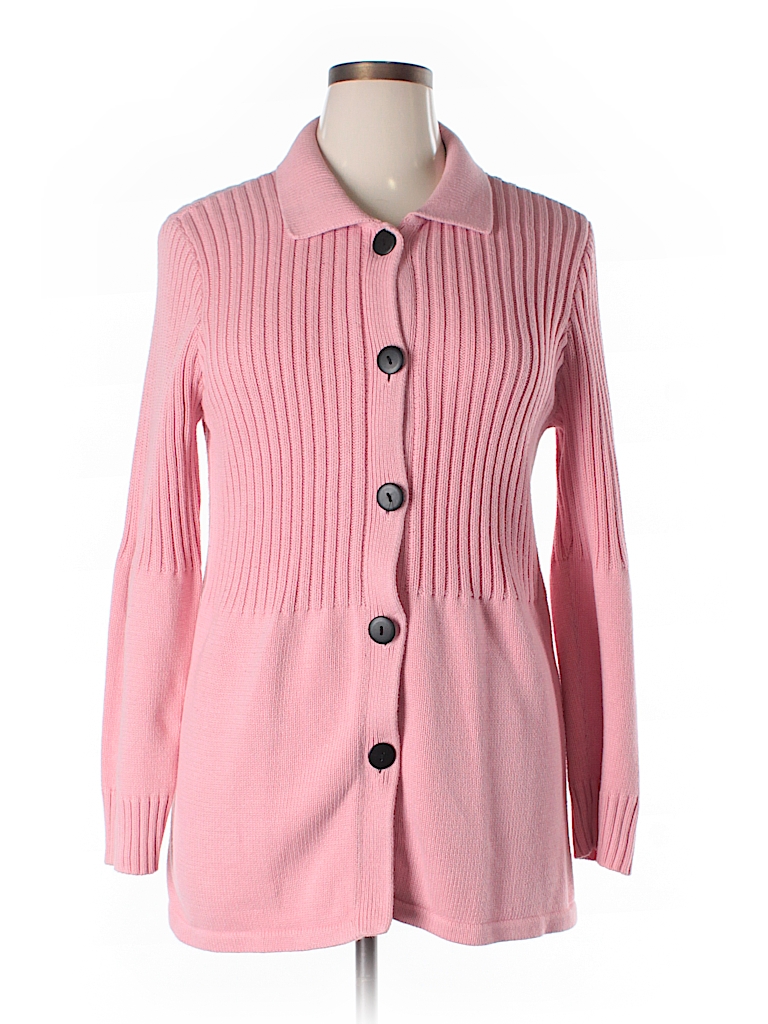 Monterey Bay Clothing Company 100% Cotton Solid Light Pink Cardigan ...