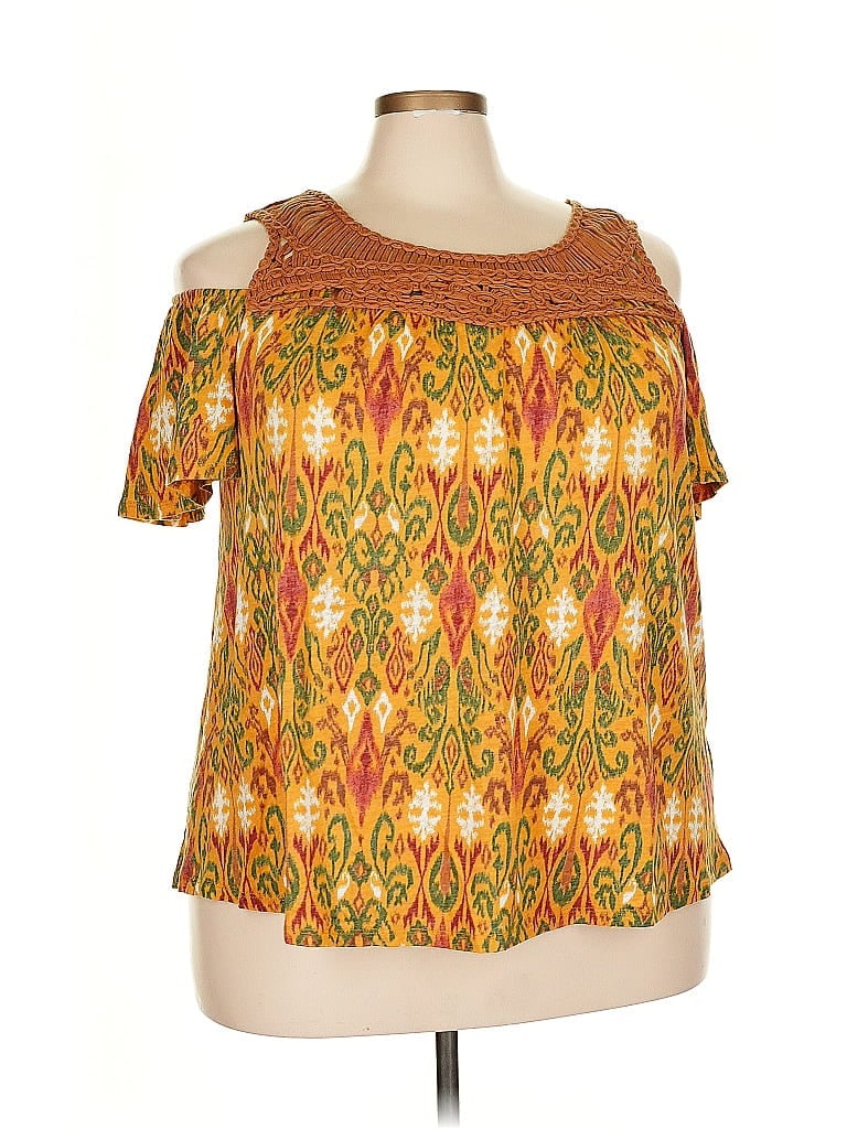 CATO Pre-owned Short Sleeve Blouse In Orange