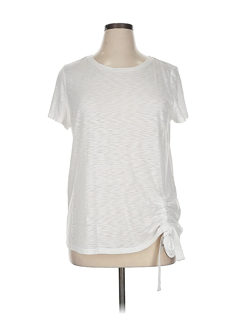 Pre-owned Inc International Concepts Short Sleeve T-shirt In White