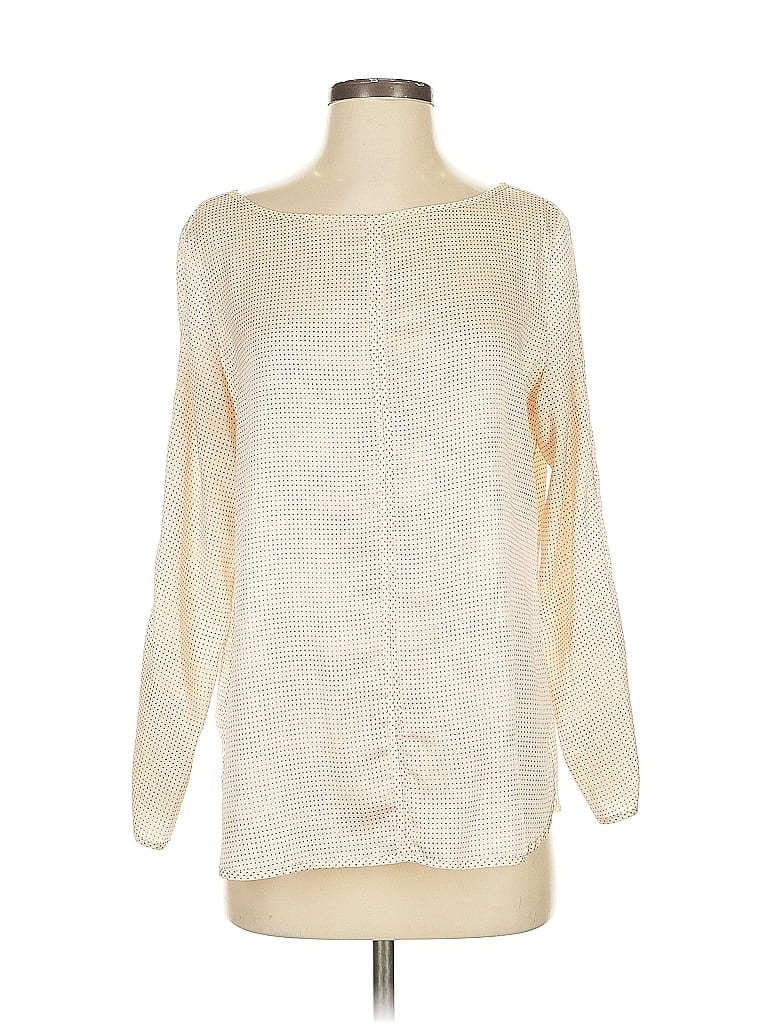 Pre-owned Banana Republic Long Sleeve Blouse In White