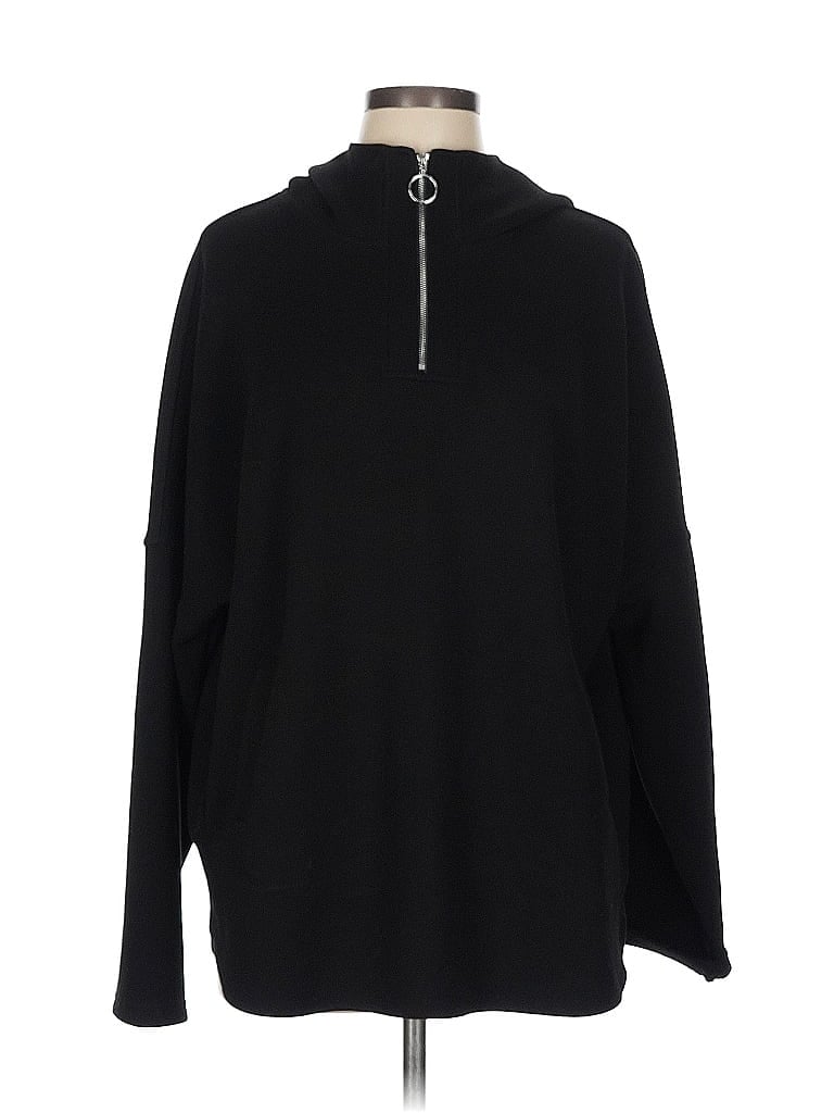 Pre-owned Assorted Brands Zip Up Hoodie In Black