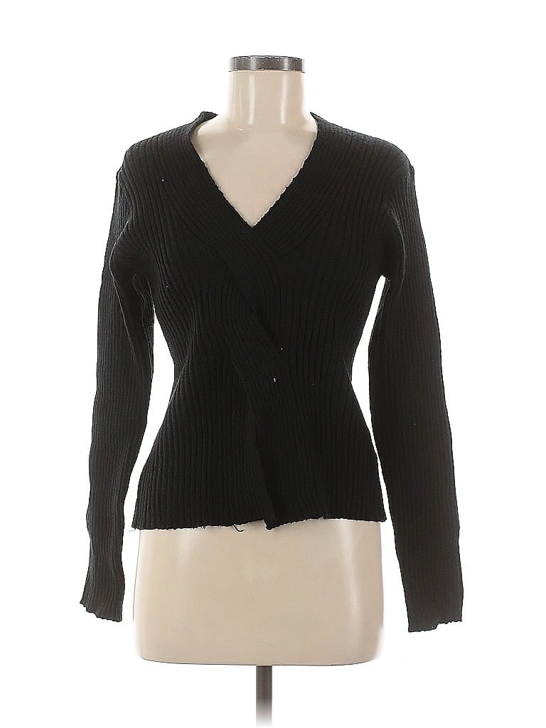 Pre-owned Zaful Cardigan Sweater In Black