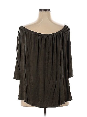 Green Envelope 3/4 Sleeve Blouse (view 2)