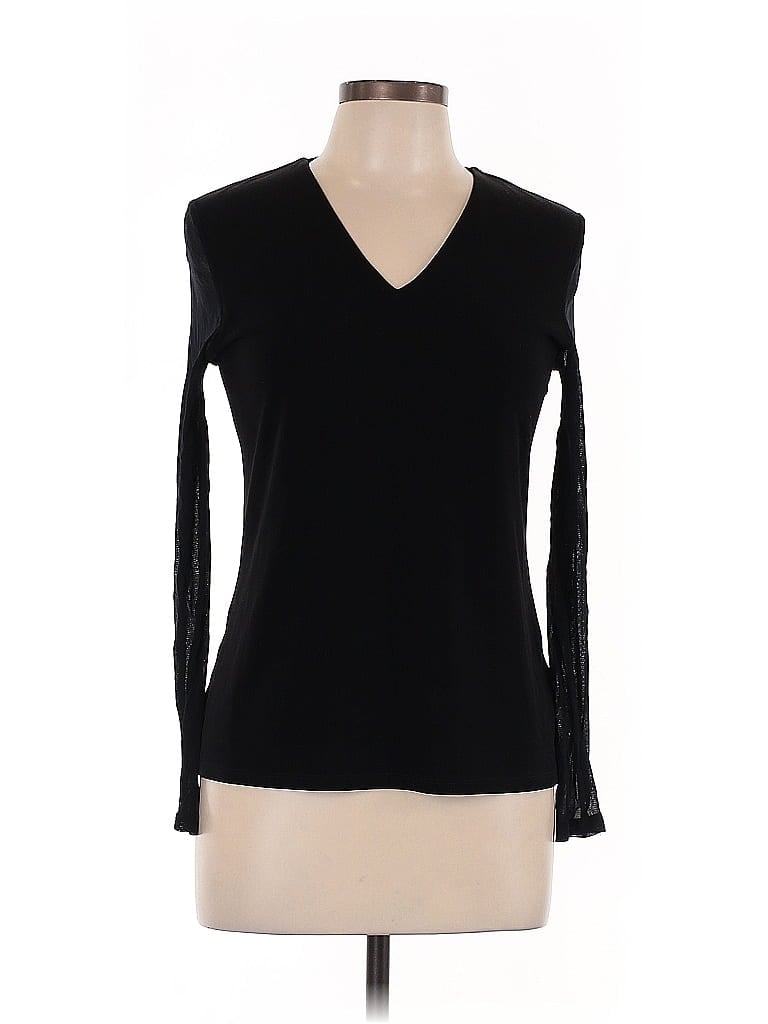 Pre-owned Catherine Malandrino Long Sleeve T-shirt In Black