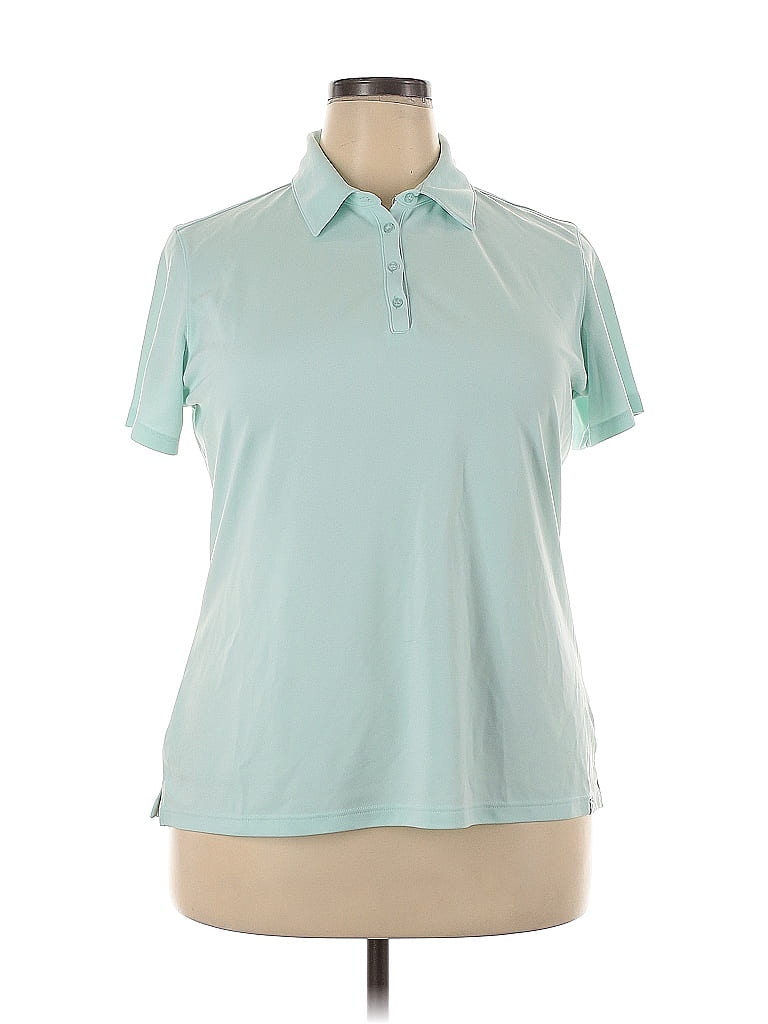 Lady Hagen 100% Polyester Teal Short Sleeve Polo Size XXL - photo 1