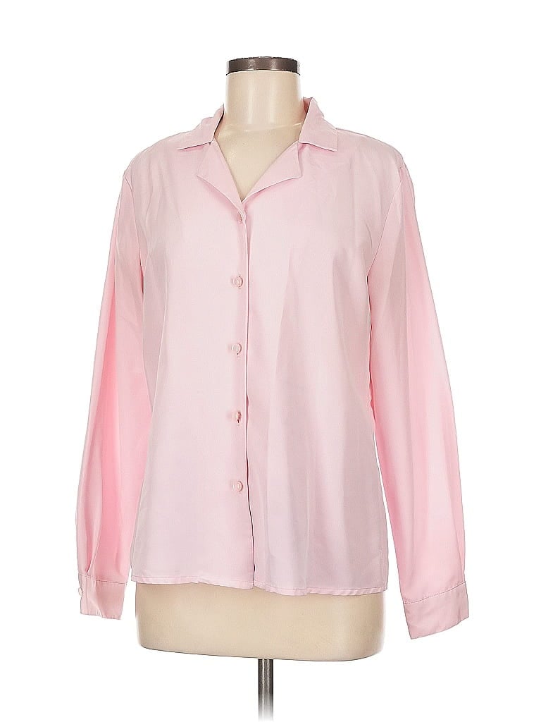Pre-owned Assorted Brands Long Sleeve Blouse In Pink