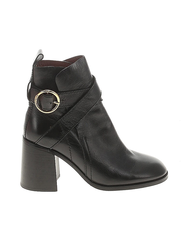 See By Chloé Black Lyna leather ankle Boots Size EU 38 - photo 1