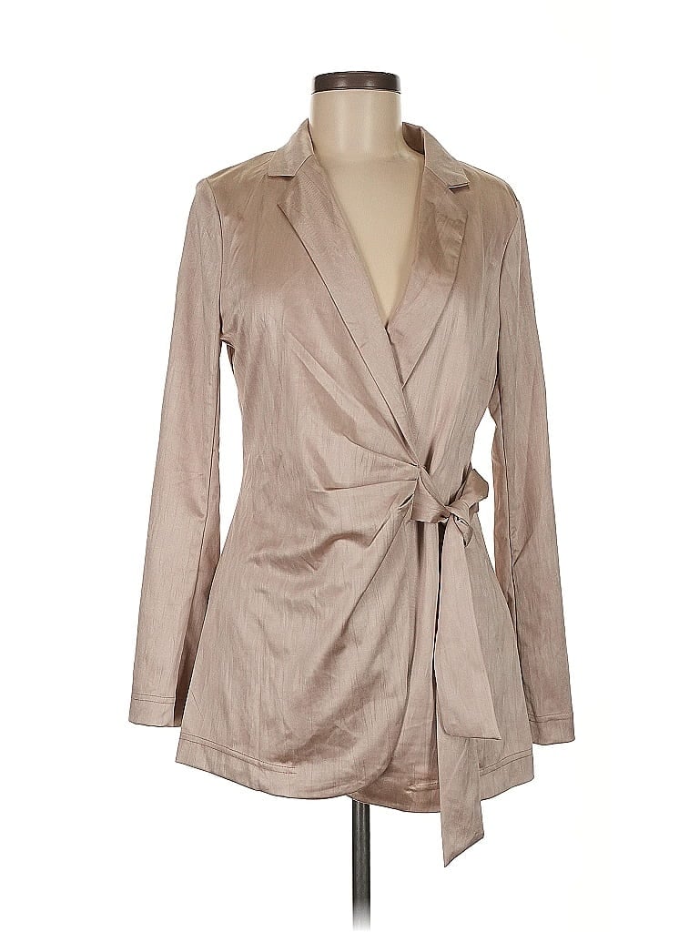 Pre-owned Asos Design Blazer Jacket In Brown