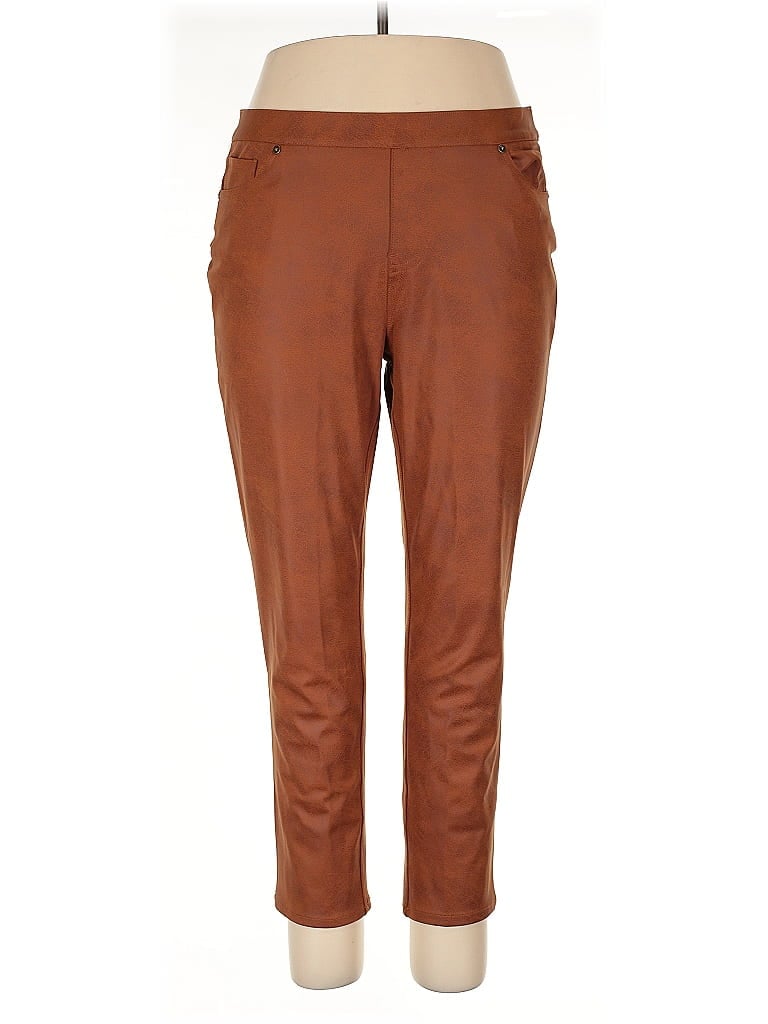 DG^2 by Diane Gilman Brown Casual Pants Size XL (petite) - photo 1
