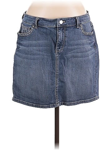 White House Black Market Denim Skirt (view 1)