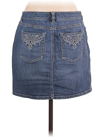 White House Black Market Denim Skirt (view 2)