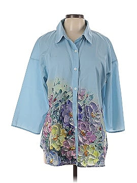 NORACORA 3/4 Sleeve Button-Down Shirt (view 1)