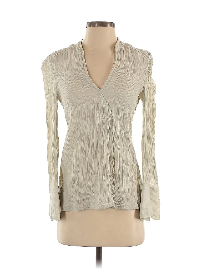 Pre-owned Brochu Walker Long Sleeve Blouse In Gray
