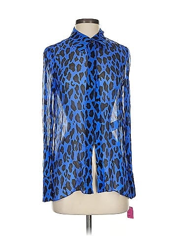 Diane von Furstenberg Long Sleeve Silk Top (view 1)