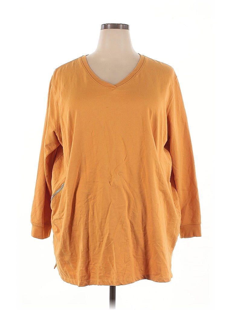 Ellos Orange Pullover Sweater Size 2X - photo 1