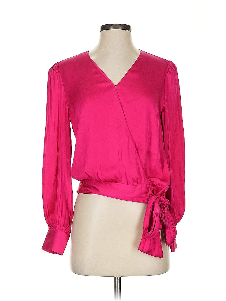 Pre-owned Banana Republic Long Sleeve Blouse In Pink