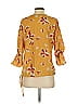 Eclair 100% Polyester Yellow 3/4 Sleeve Blouse Size XS - photo 2