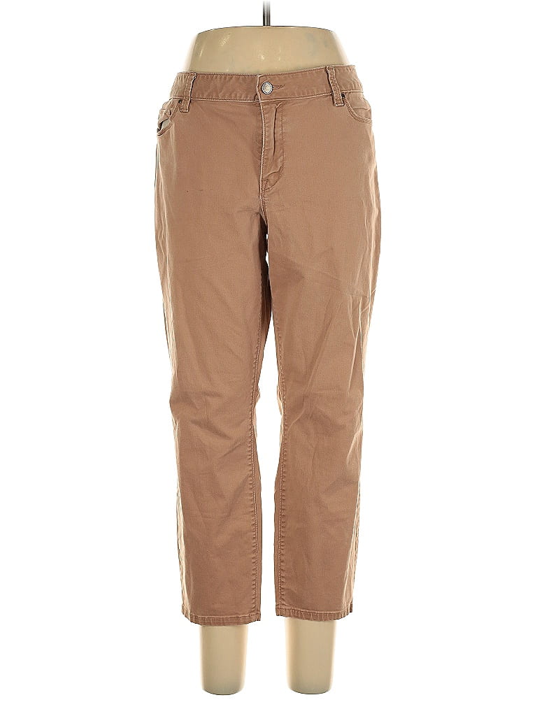 Ann Taylor Factory Brown Tan Khakis Size 16 - photo 1