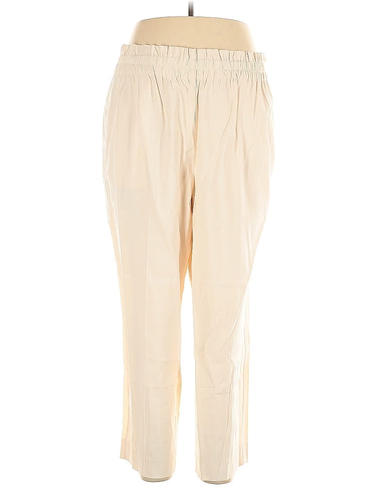 Ann Taylor Factory Solid Ivory Casual Pants Size XL - photo 1
