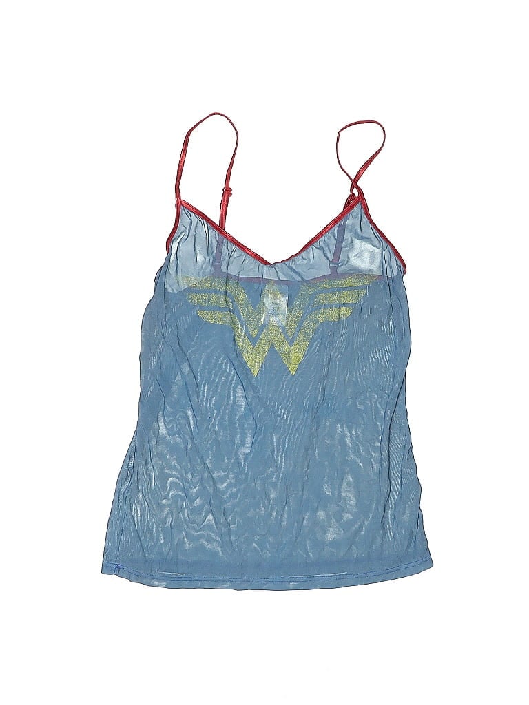 Pre-owned Wonder Woman Kids' Tank Top Blue Halter Neckline Tops