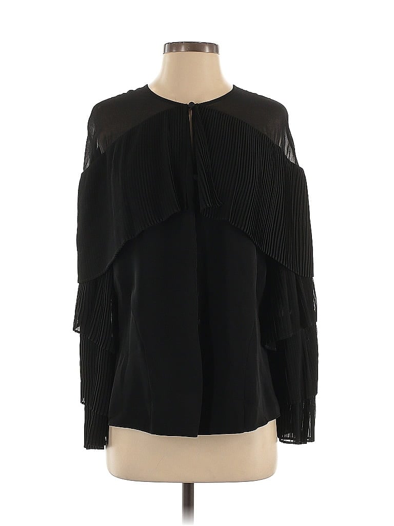 Pre-owned Prabal Gurung Long Sleeve Blouse In Black