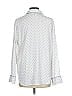 DKNY 100% Polyester Polka Dots Silver Long Sleeve Blouse Size L - photo 2
