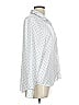 DKNY 100% Polyester Polka Dots Silver Long Sleeve Blouse Size L - photo 4
