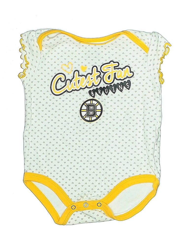 NHL 100% Cotton Yellow Short Sleeve Onesie Size 3-6 mo - photo 1