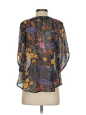 Fei 3/4 Sleeve Silk Top (view 2)