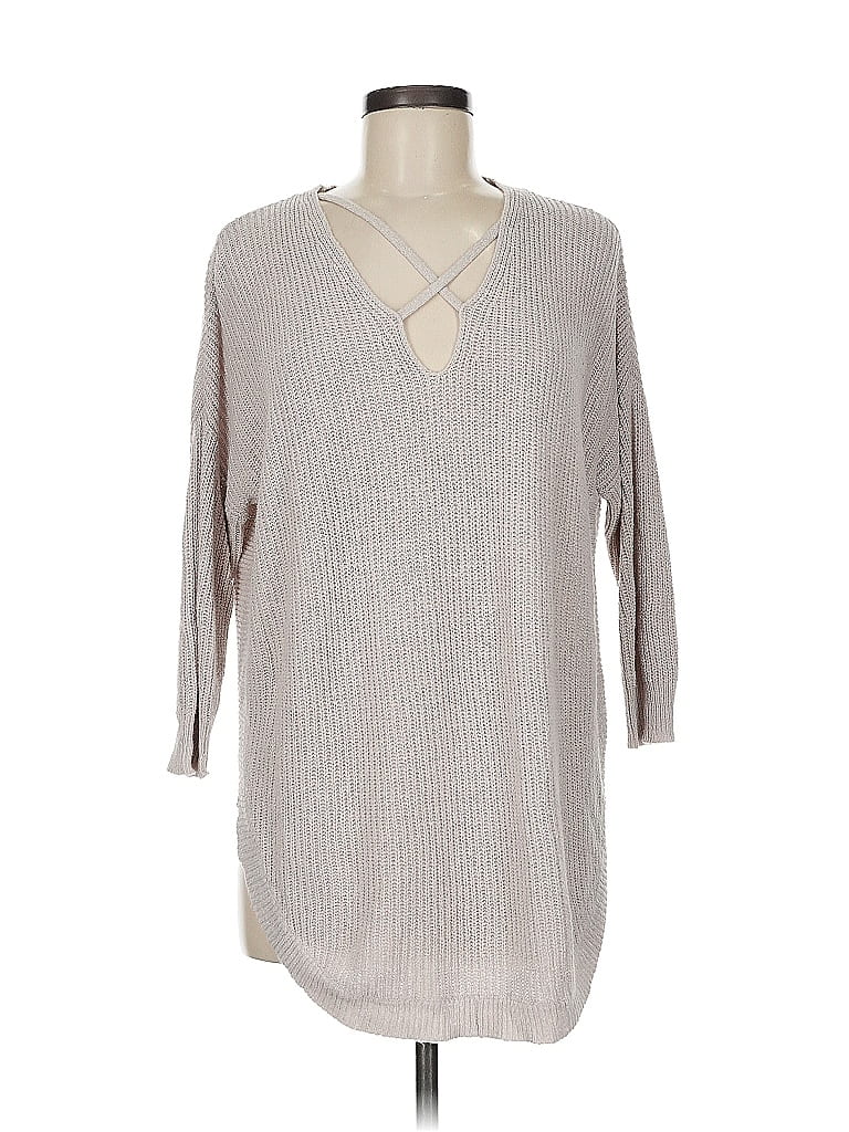 Pre-owned Express Pullover Sweater In Gray