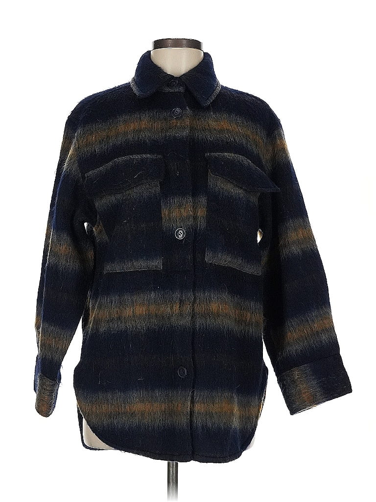 Pre-owned H&m Coat In Blue